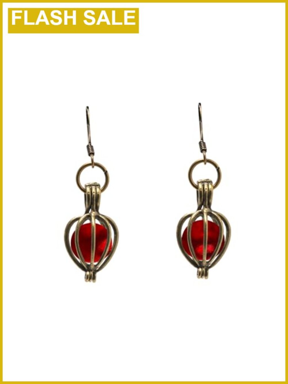 Handmade Brass Drop Earrings Glass Sterling Silver Eco Friendly
